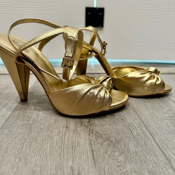Michael Kors Metallic Gold Heels - Picture 2 of 5